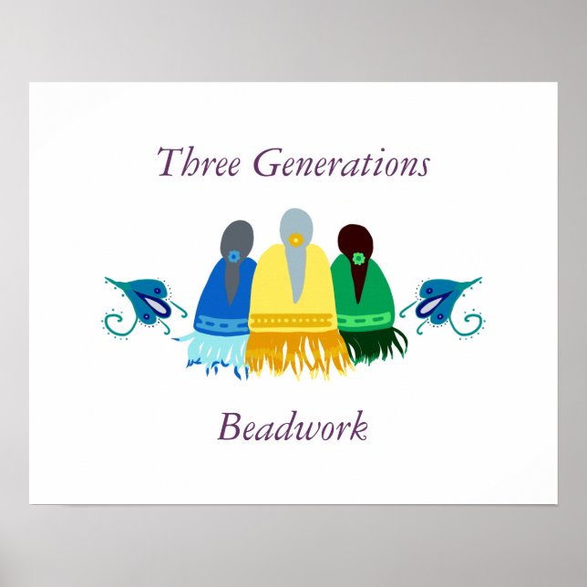 Póster Poster de Beadwork de tres generaciones (Frente)