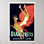 Póster Poster de bebidas alcohólicas Art Deco Aperitif<br><div class="desc">Una reproducción de un poster Art Déco de los años 30 que promueve el aperitivo de los Diablerets bautizado con el nombre de una montaña en los Alpes Berneses, situada entre los cantones de Valais y Vaud, en la parte occidental francófona de Suiza. Digitalmente reformado para resaltar los colores originales,...</div>