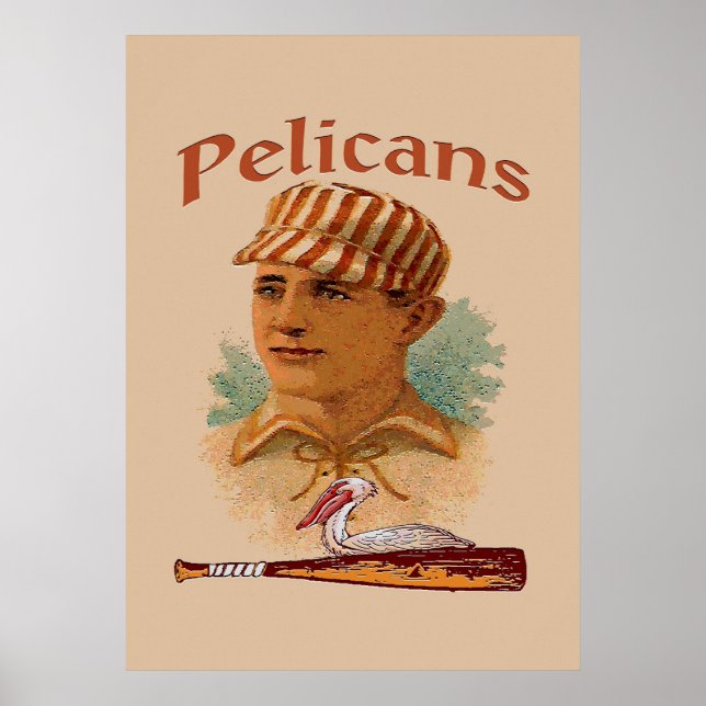 Póster Poster de Béisbol de Pelícanos (Frente)