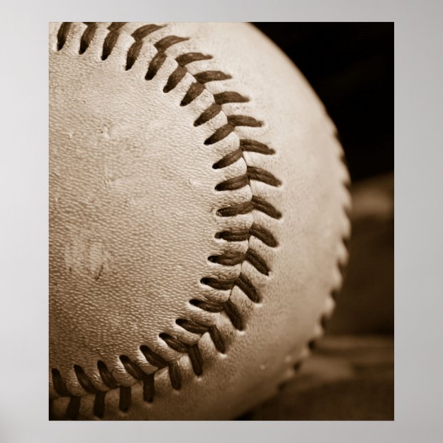 Póster Poster de Béisbol de Sepia (Frente)