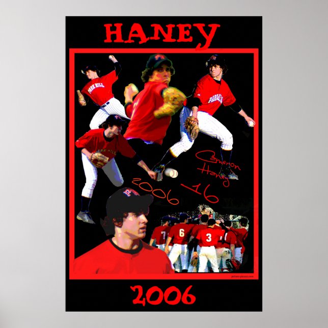 Póster Poster de béisbol Haney (Frente)