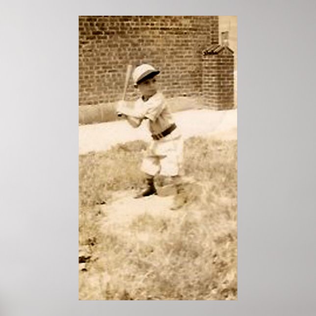 Póster poster de béisbol infantil (Frente)