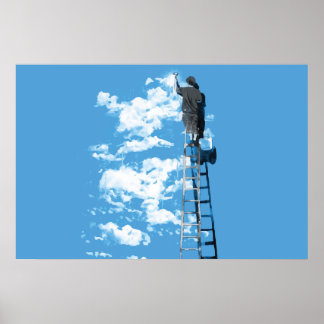 Póster poster de bellas artes con cielo azul