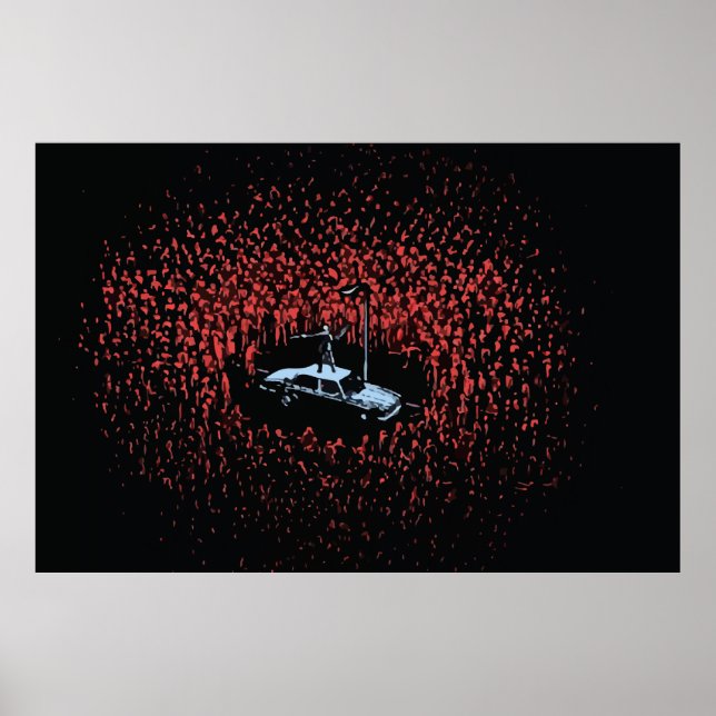 Póster Poster de bellas artes de la locura zombi (Frente)