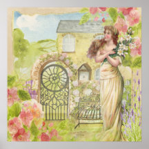 Poster de belleza de época