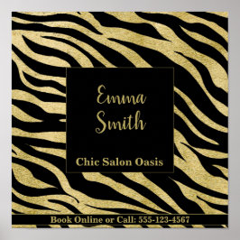 Póster Poster de belleza de patrón dorado