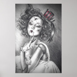 Póster Poster de belleza fracturado Poster de muñecas rot