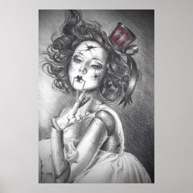 Póster Poster de belleza fracturado Poster de muñecas rot (Frente)