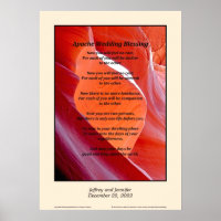 Poster de bendición de Boda Apache 20" x Personali