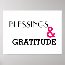 Póster Poster de Bendiciones y Gratitud