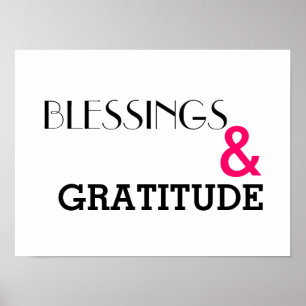 Póster Poster de Bendiciones y Gratitud