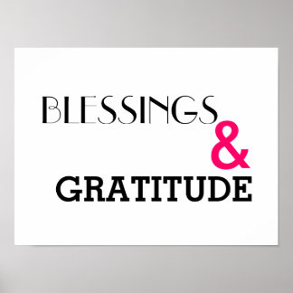 Póster Poster de Bendiciones y Gratitud