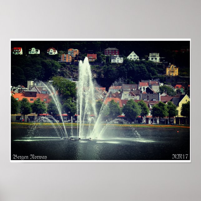 Póster poster de Bergen Noruega (Frente)