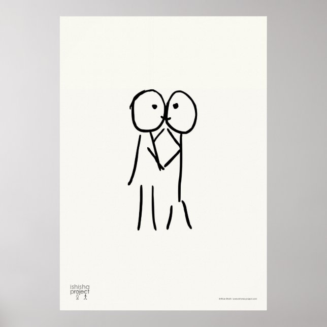 Póster Poster de besos - Ilustracion de amor (Frente)
