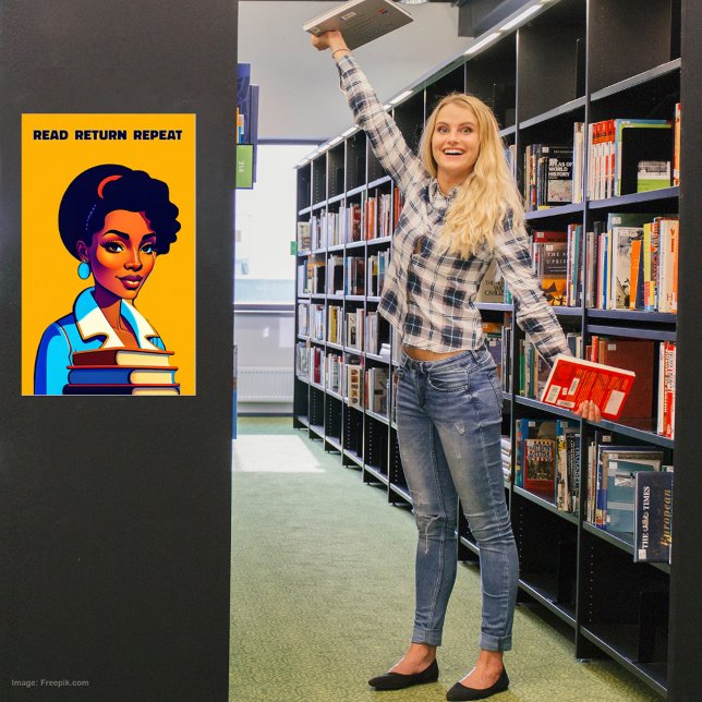 Póster Poster de biblioteca de repetición de devolución d (Subido por el creador)