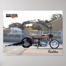 Póster Poster de bici de arrastre de Carreras Revelada