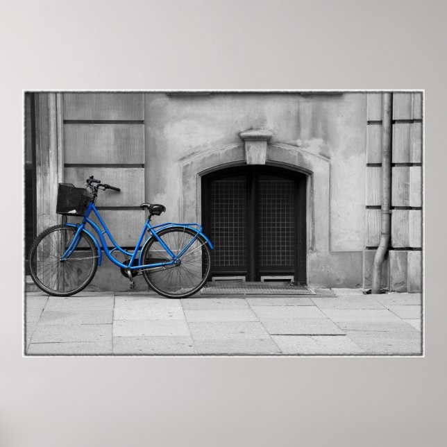 Póster Poster de bicicleta azul (Frente)