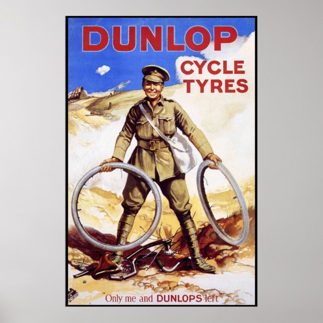 Póster Poster de bicicleta de cosecha - Neumáticos para b (Frente)