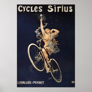 Póster Poster de bicicleta de época - Ciclos Sirius