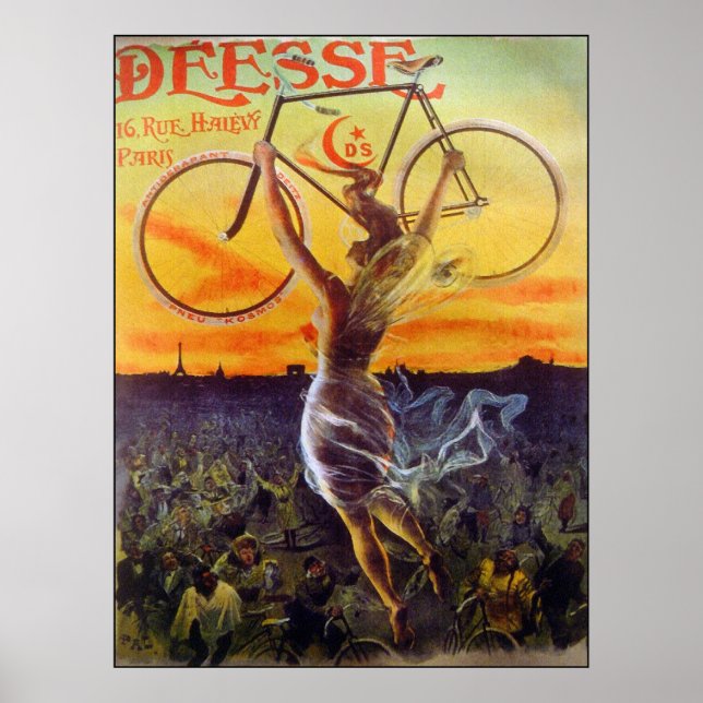 Póster Poster de bicicleta/Impresión: Poster francés de é (Frente)