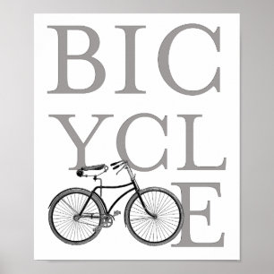 Póster Poster de bicicleta retro