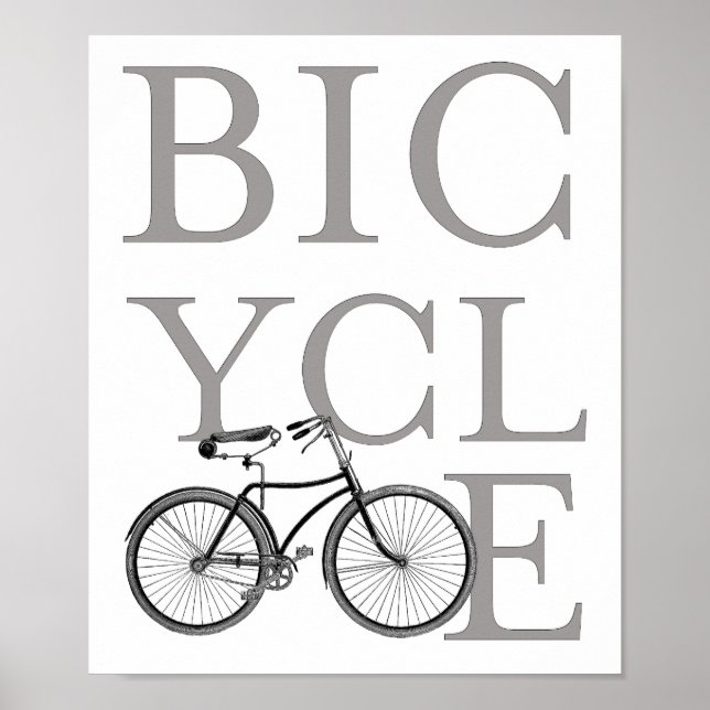 Póster Poster de bicicleta retro (Frente)