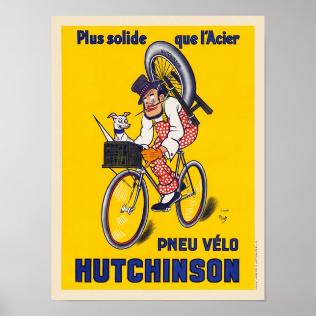 Póster Poster de bicicletas de época de Francia (Frente)