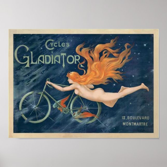 Póster Poster de bicicletas de Gladiador (Frente)