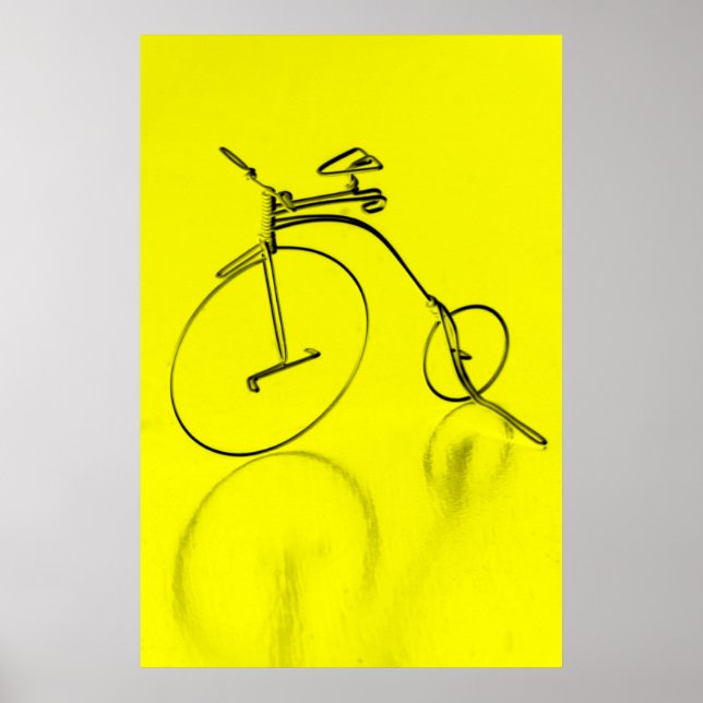 Póster Poster de bicicletas Funky Yello (Frente)