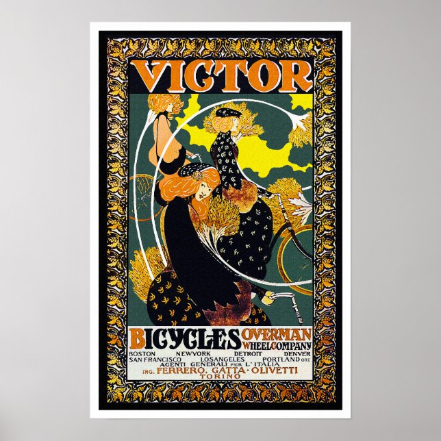 Póster Poster de bicicletas: Victor Bicycles - William Br (Frente)