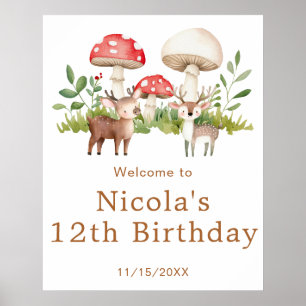 Póster Poster de bienvenida a la fiesta de cumpleaños de 