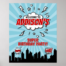 Póster Poster de bienvenida a la fiesta de cumpleaños de 