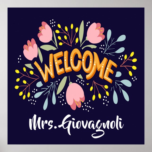 Póster Poster de bienvenida a profesores (Frente)