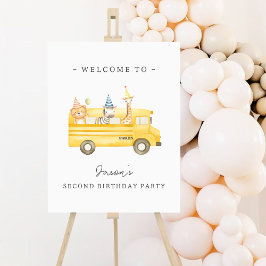 Póster Poster de bienvenida al cumpleaños de la escuela a