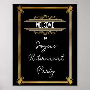 Póster Poster de bienvenida Art deco crea tu propio poste