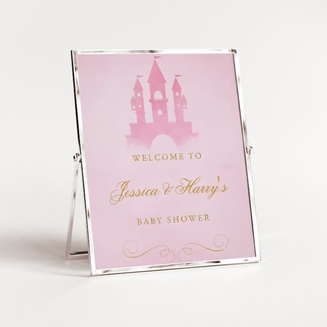 Póster Poster de bienvenida Baby Shower Chica de Castillo (Subido por el creador)