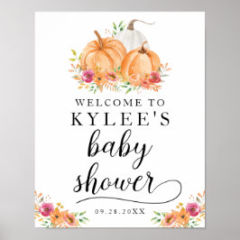 Póster Poster de bienvenida Baby Shower de Ball Pumpkins