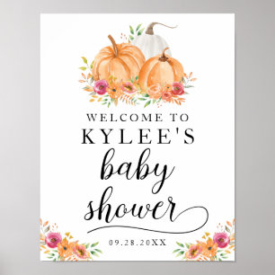 Póster Poster de bienvenida Baby Shower de Ball Pumpkins