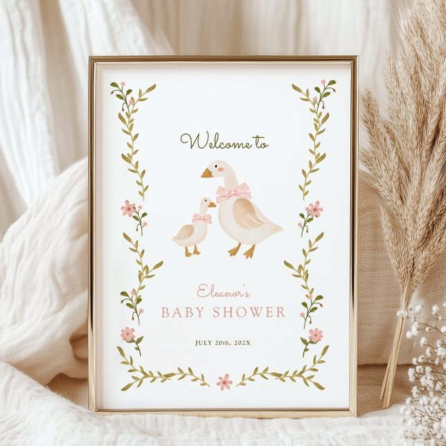 Póster Poster de bienvenida Baby Shower de Chica de oca d (Subido por el creador)