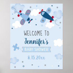 Póster Poster de bienvenida Baby Shower de las estrellas 