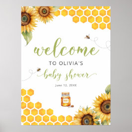 Póster Poster de bienvenida Baby Shower de Summer Honey B