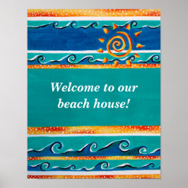 Póster Poster de Bienvenida Beach House
