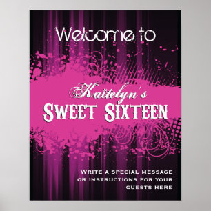 Póster Poster de bienvenida Club Flyer Look Sweet 16