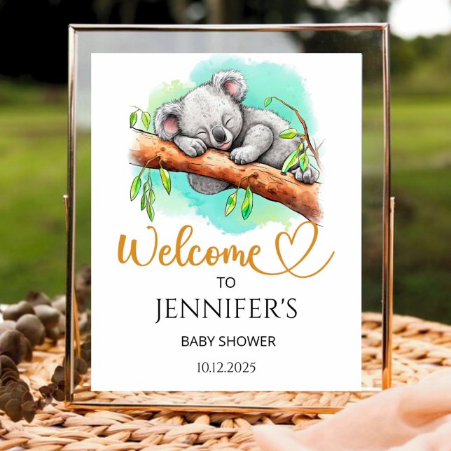 Póster Poster de bienvenida con ducha de bebé de Coala (Subido por el creador)