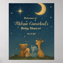 Poster de bienvenida de Baby Shower de Twinkle Lit