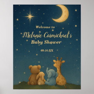 Póster Poster de bienvenida de Baby Shower de Twinkle Lit