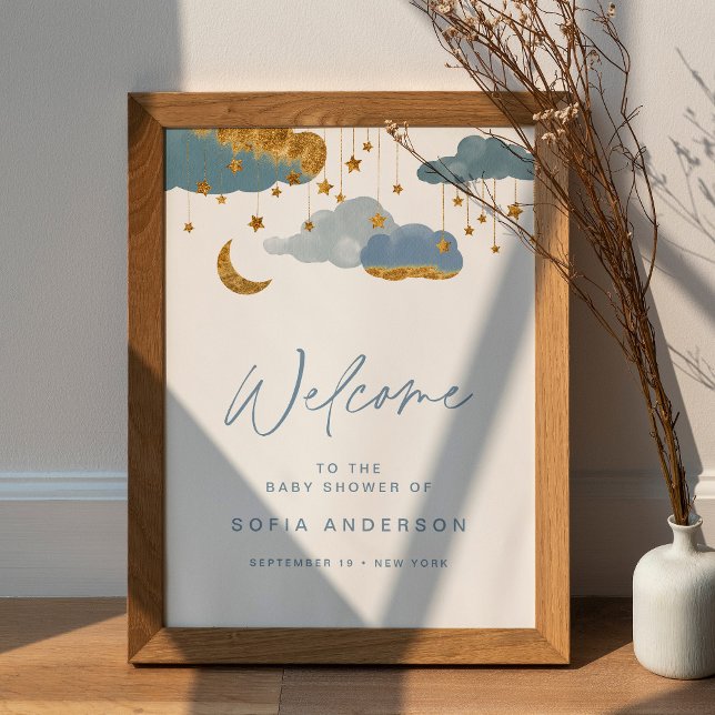 Póster Poster de bienvenida de Baby Shower de Twinkle Lit (Subido por el creador)