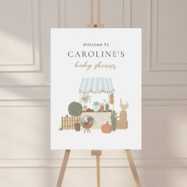 Póster Poster de bienvenida de Baby Shower para granjeros