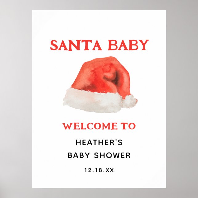 Póster Poster de bienvenida de Baby Shower para vacacione (Frente)