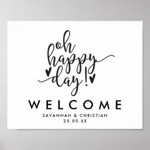 Póster Poster de bienvenida de Boda de guiones de Oh Happ